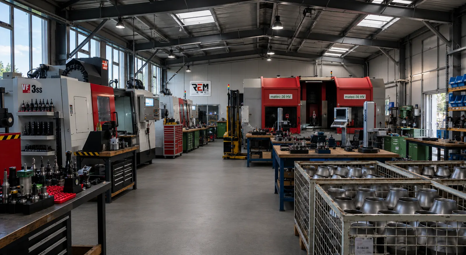 Moderne CNC-Maschinen in unserer hochmodernen Fertigungshalle bei Rostock, Kröpelin